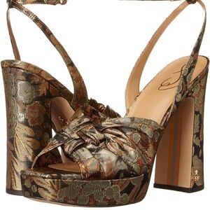 Elegant Floral Platform Heels